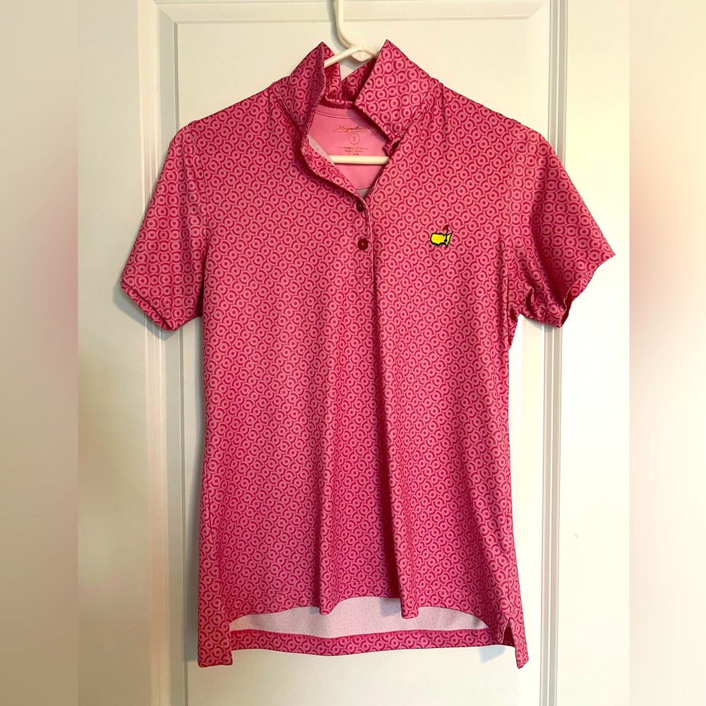 Women’s Masters Tech Golf Pink Polo Shirt Size Small